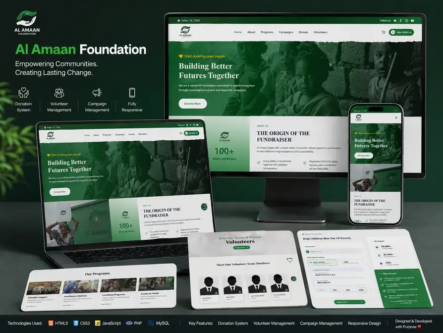 Alamaan Foundation — Welfare & Donation Platform